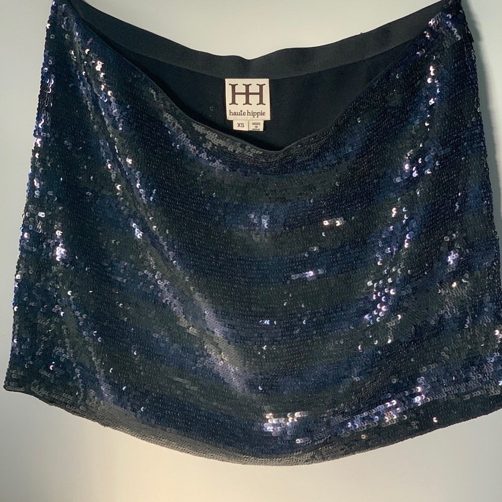 Haute Hippie Sequin Mini Skirt XS